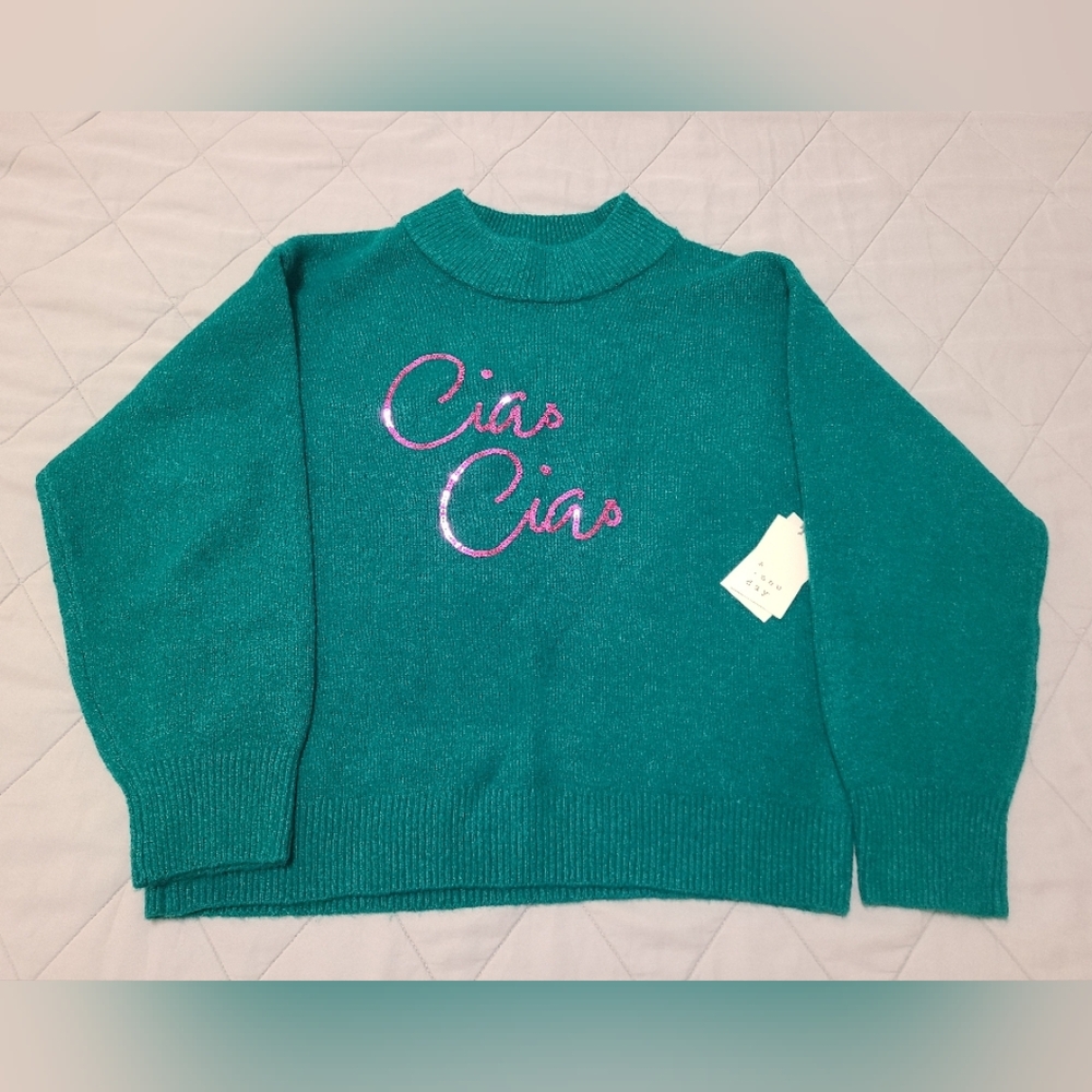 A New Day Green Sweater